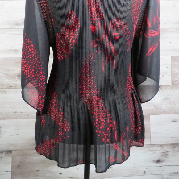 First Choice* Women's Asymmetrical Half‎ Sleeves Low V-Neck Pullover Blouse~ 3XL - Picture 10 of 10